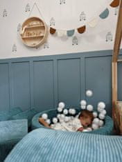 shumee Suhi bazen 130x30 Corduroy Blue 600 kroglic: biserna, srebrna, svetlo mint