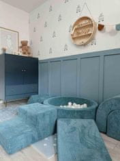 shumee Suhi bazen 130x30 Corduroy Blue 600 kroglic: biserna, srebrna, svetlo mint