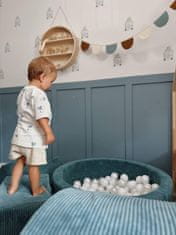 shumee Suhi bazen 130x30 Corduroy Blue 600 kroglic: biserna, srebrna, svetlo mint