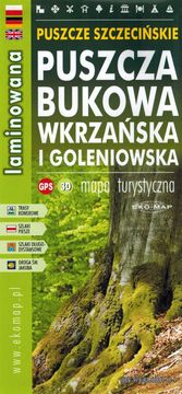 shumee Ščecinski gozdovi: Bukov gozd, Vkrzanski gozd in Goleniowski gozd. Plastificiran turistični zemljevid. Izdaja 2023. EKO-MAP