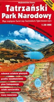 GAUSS Tatranski narodni park. Zakopane, poljske Tatre. Laminiran turistični zemljevid / zemljevid mesta. Izdaja 2025/2026. Gauss