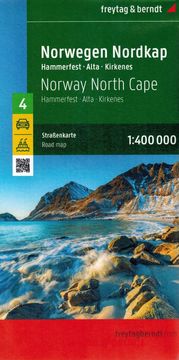Freytag & Berndt Severna Norveška. Nordkap, Hammerfest, Alta, Kirkenes. Cestni in turistični zemljevid /4/. Izdaja 2024. Freytag & Berndt