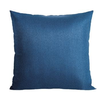 shumee Dekorativna prevleka za vzglavnik z motivom ribje kosti iz dekorativnega blaga, modra, z geometrijskim vzorcem, 40x40 cm