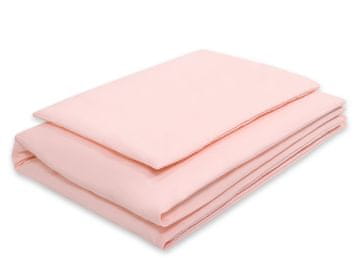 MY SWEET BABY Otroška posteljnina iz bombaža, 2-delni komplet, prevleka za vzglavnik 60x40, prevleka za odejo 120x90 - pudrasto roza