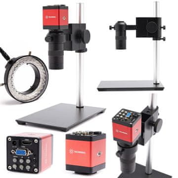 shumee Techrebal "Banito" B1523 digitalni mikroskop 100x s podstavkom 150x230 mm + kamera Red Lagoon FHD2MPR + osvetljevalec
