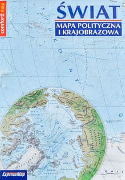 shumee Svet. Dvostranski, plastificiran prepognjen zemljevid. Politični in krajinski (fizični) XXL. Izdaja 2024. ExpressMap