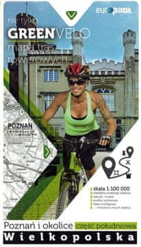 shumee Poznań in okolica, južni del. Velikopoljska. Turistični zemljevid kolesarskih poti. Ne samo Green Velo. Euro Pilot