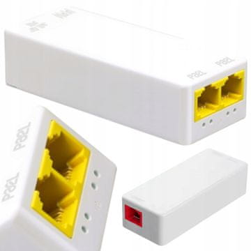 shumee NetPro POE012-S repetitor | 2x RJ45 | 10/100 Mbps | Do 250 m | 44–57 V | IEEE802.3af/at | Kompakten | CE RoHS FCC
