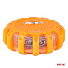 AMIO Avtomobilska zasilna svetilka s funkcijo bliskavice, 12SMD+3SMD, 650mAh (baterija), oranžna lučka, amio-04829