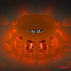 AMIO Avtomobilska zasilna svetilka s funkcijo bliskavice, 12SMD+3SMD, 650mAh (baterija), oranžna lučka, amio-04829