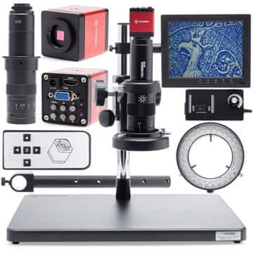 shumee Profesionalni digitalni mikroskop 10A z rdečo laguno kamero in zaslonom 10A- + kamera 620 Full HD HDMI 2.0MP