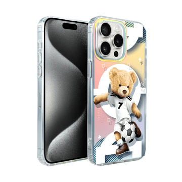 shumee Ovitek za iPhone 15 Pro Max ibizu California Sunset z MagSafe, spreminjajoča se barva, Football Boy, nogomet