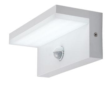 shumee Moderna bela zunanja stenska svetilka s senzorjem gibanja, spremenljiva barva LED, 9W IP54, Rabalux Zaragoza
