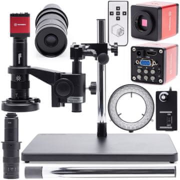 shumee 10A samostojni digitalni mikroskop + nastavljiva osvetlitev 60XLED + kamera "Red Lagoon" Full HD + roka 10A