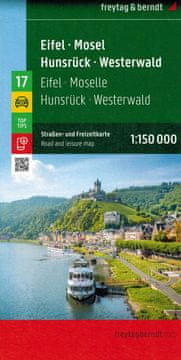 Freytag & Berndt Eifel, Mosel, Hunsruck, Westerwald 1:150.000. Cestni in turistični zemljevid. Izdano 2024. Freytag & Berndt