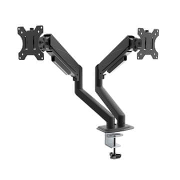 Akyga Namizni nosilec za dva monitorja AK-MB-06 z nastavljivimi plinskimi rokami VESA 75x75mm / 100x100mm 15-32"