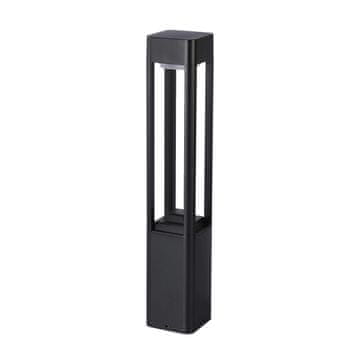 shumee Vrtna svetilka, stoječa, stebrična, 80 cm, LED, 10 W, topla barva, črna, peskana, kvadratna, Italux nutri