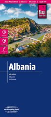 shumee Albanija 1:220.000. Vodoodporni cestni in turistični zemljevid. Izdaja 2025. Potovalno znanje in izkušnja