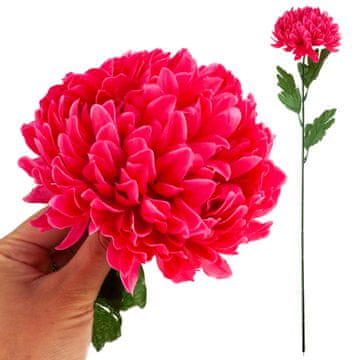 TOP GIFT CV14384-13 vejica krizanteme 70 cm umetno cvetje ZA osrednje okraske veliko cvetje 13 cm ZA grobno rdečo