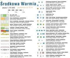 Compass Srednja Warmia. 1:75.000. Lidzbark Warmiński, Bartoszyce in okolica. Laminirana turistična karta. Kompas