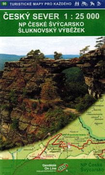 Geodézie On Line Cesky Sever - Ceske Svycarsko / Bohemian Switzerland. Turistična karta 90 v kovčku. Spletno anketiranje