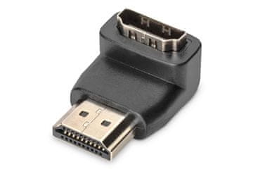 Digitus Digitus HDMI 2.0 visokohitrostni adapter z Ethernetom HDMI tip A kotni/HDMI A moški/ženski, črne barve