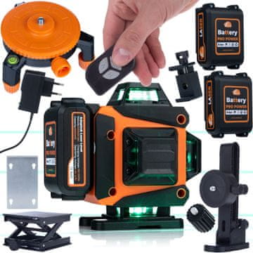 Rosfix Rosfix Animal Pro Hawk raph 16L 16-vrstični križni laserski nivelman z dvema baterijama USB-C v etuiju