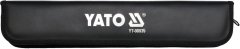 YATO Zložljivi ključ za avtomobilska kolesa v etuiju. Nastavki 17 mm, 19 mm, 21 mm, 23 mm / YT-08035 / yato