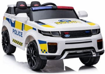 shumee BBH-021 Avtomobilske LED luči na baterije z glasbo, daljinskim upravljalnikom, policijsko bele barve