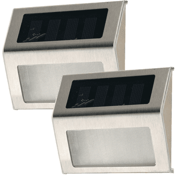 TOP GIFT TG64419 Halogenska, solarna LED svetilka, stenska svetilka 2 kosa, senzor somraka, fasadne svetilke