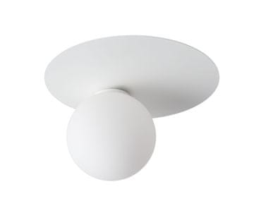 shumee Stropna svetilka bela okrogla dekorativna steklena krogla za spalnico Argon 1xG9 12W Sigma Lighting