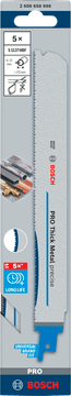 shumee Boschev list za sabljasto žago PRO za debelo kovino, precizen S1137HBF 1,1 x 25 x 225 mm, 5 kosov.