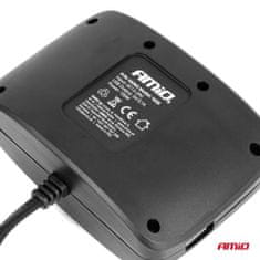 AMIO Razdelilnik vtičnice za vžigalnik s polnilnikom 2x USB-A VKLOP/IZKLOP 12V 24V 100W 70cm amio-04362