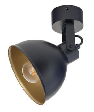 shumee Dekorativna stropna svetilka v podstrešju, črno-zlata, nastavljiva, 1xE27 15W, Mars Sigma Lighting