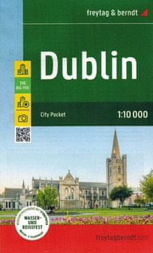 Freytag & Berndt Vodoodporni zemljevid/načrt mesta Dublin v merilu 1:10.000. Objavljeno leta 2024. Freytag & Berndt