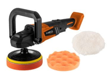 Topex Brezkrtačni akumulatorski polirnik Energy+ 18V, Li-ion, M14 150 mm, 800–2300 min-1, brez baterije