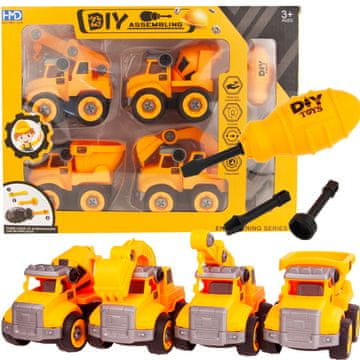 TOP GIFT TG71070 gradbena vozila, stroji, avtomobili, bager, žerjav, prekucnik, tovornjak, mešalnik betona