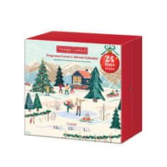 Yankee Candle Adventni koledar Apres Ski - Yankee Candle - knjiga - 12 votivnih sveč + 12 čajnih svečk + svečnik