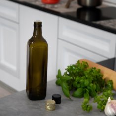 BE Steklenica MARASCA SQUARE OLIVE 750 ml za olivno olje z dozirnikom