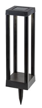 shumee Sončna vrtna svetilka, črna, laterna, polnilna, nevtralna barva, LED, 0,18 W, IP44, cong, Rabalux