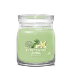 Yankee Candle Vanilija in limeta - Yankee Candle Signature - Srednja sveča z dvema stenjema - Novo za leto 2022