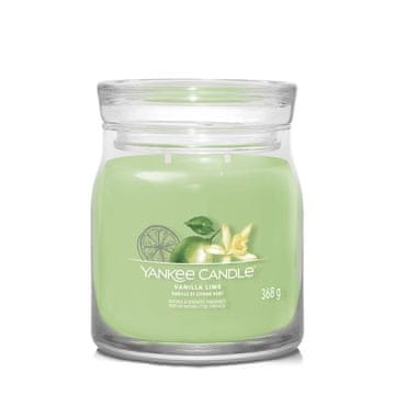Yankee Candle Vanilija in limeta - Yankee Candle Signature - Srednja sveča z dvema stenjema - Novo za leto 2022