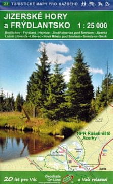 Geodézie On Line Jizerske Hory in Frydlantsko/Jizera Mountains. Turistična karta 23 v kovčku. Spletno anketiranje