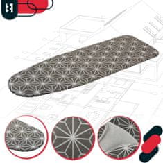 shumee Prevleka za likalno desko iz kovinskega bombažnega filca 48 x 128 cm D sive zvezdice