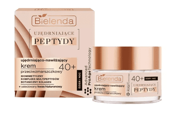 Bielenda Prof. Bielenda Firming Peptides 40+ učvrstitvena in vlažilna dnevna in nočna krema proti gubam 50 ml