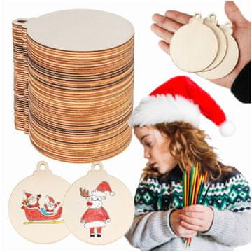 shumee Leseni božični okraski za scrapbooking, božični obeski za barvanje, 10 kosov
