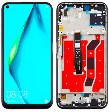 shumee Originalni LCD zaslon + zaslon na dotik za Huawei P40 lite JNY-LX1 (obnovljen) okvir črne barve