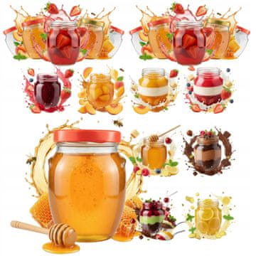 shumee 50x stekleni kozarec amfora 145 ml sladice zelišča marmelada v prahu med z navojnim pokrovčkom
