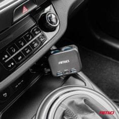 AMIO Razdelilnik vtičnice za vžigalnik s polnilnikom 2x USB-A 1x USB-C 12V 24V 100W 180° amio-04357