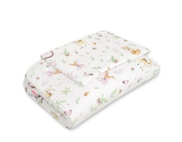 Bobono Otroška posteljnina s polnilom, 2 kosa, 75x100cm NEWBORN - gozdna poslastica